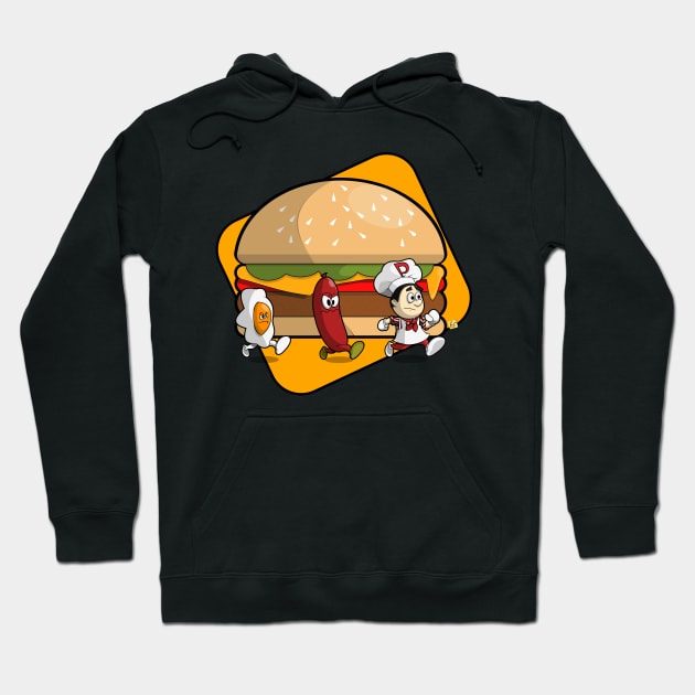 STOP! Burger Time Hoodie by vhzc